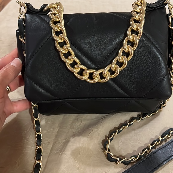 Anna Paola Small Black Quilted Leather Shoulder Bag - Picture 3 of 5